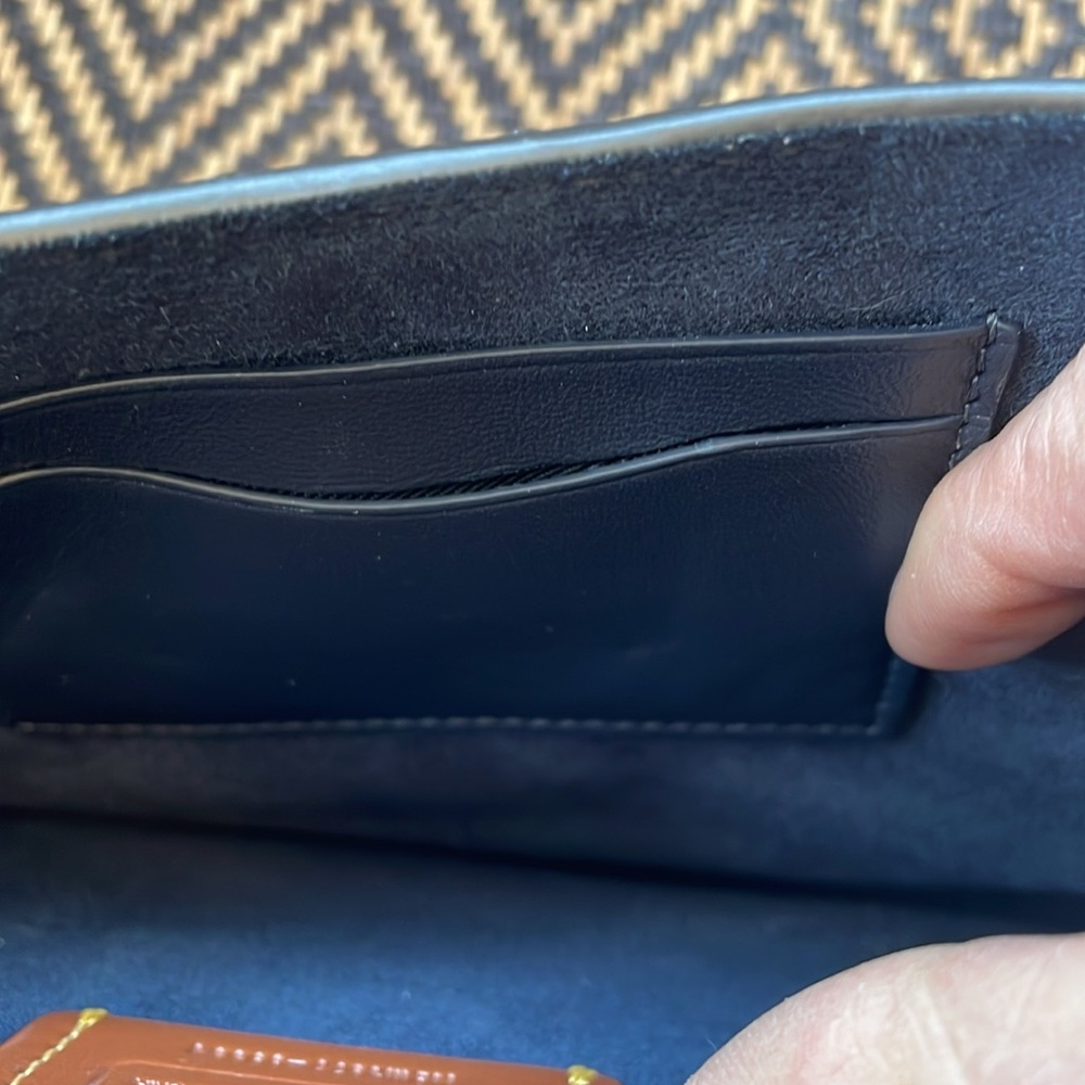 1941 Coach Courier Wristlet clutch 89331 Pacific Blue and brass  NWT - Picture 14 of 14